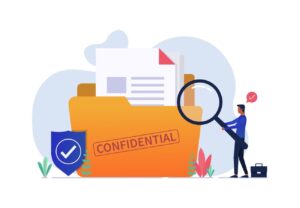 非公開求人を見つけ出したビジネスパーソンのイラスト